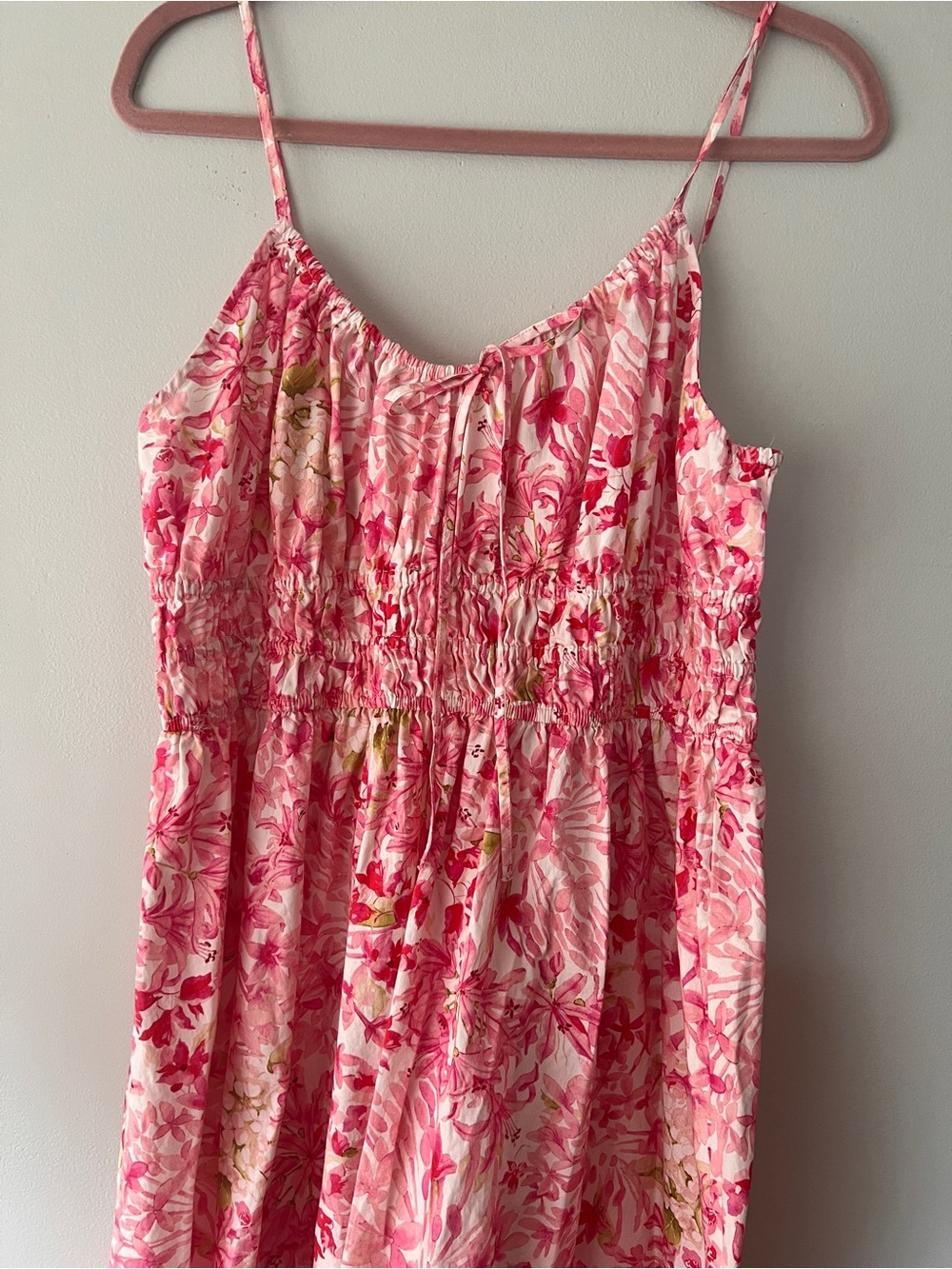 Floral Pink Maxi Skirt - Lightweight Summer Sleeveless - Picture 2 of 10